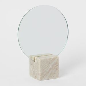 H&M Contemporary Small Mirror With Marble Base